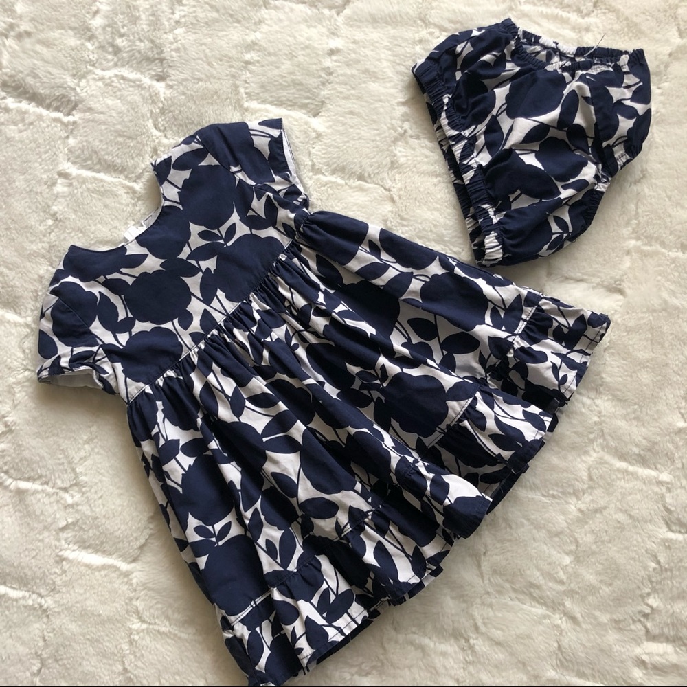 2pcs Baby Gap navy white dress size 6-12 months - Picture 5 of 5